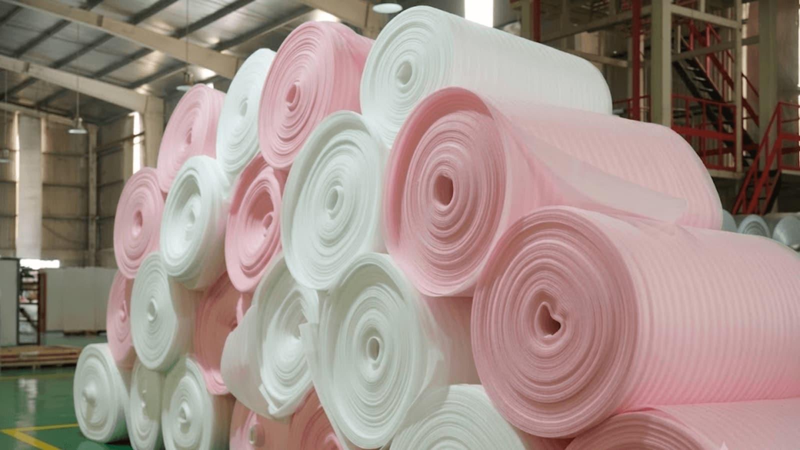 Kho cuộn xốp PE foam thành phẩm